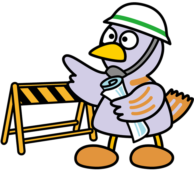 解体工事の監督を務めるコバトン